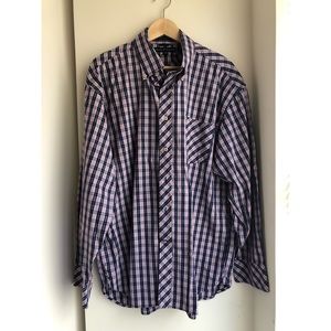 Tommy Hilfiger blue plaid button down